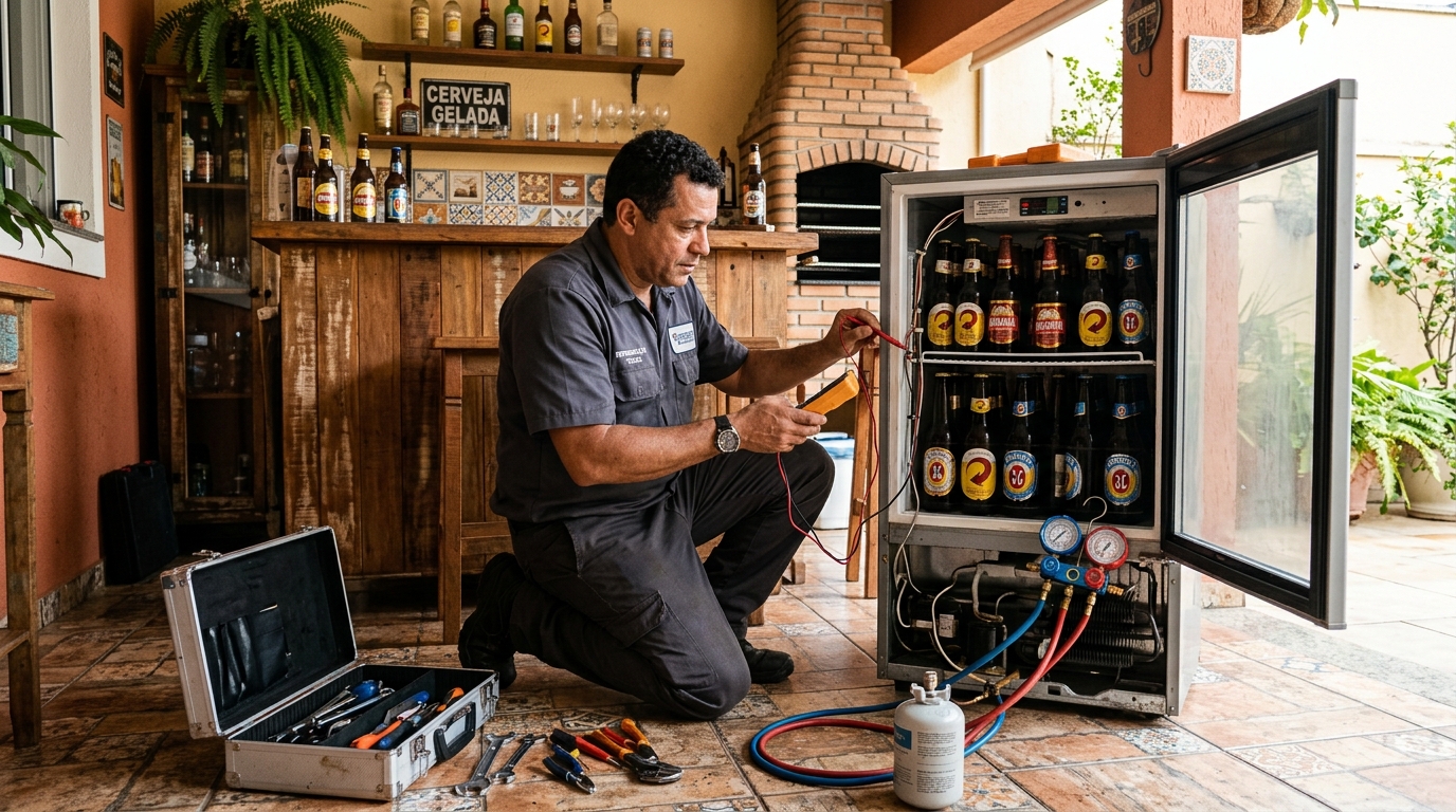 Aplicação de gás refrigerante em cervejeira atendida em Juiz de Fora‑MG